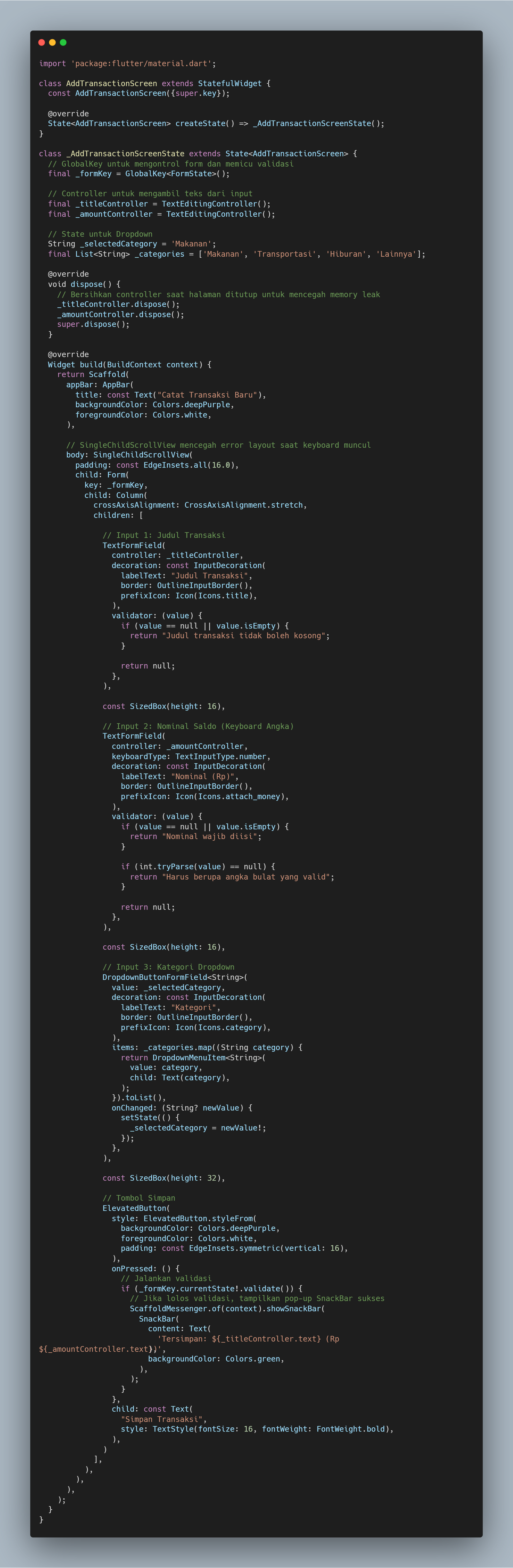 Hasil Akhir Mockup Formulir
