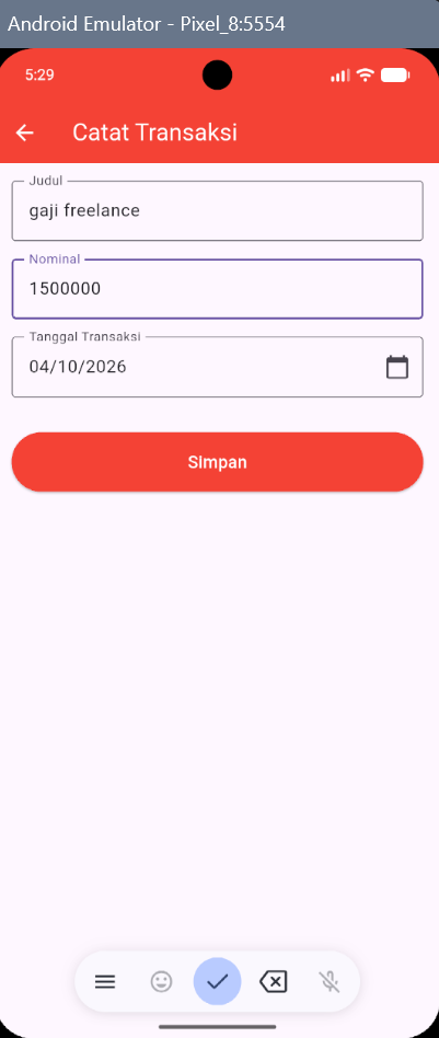 Hasil Akhir Latihan Input Tanggal